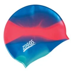 Cuffia Nuoto Zoggs Silicone Cap Multi Blu Rosso Junior