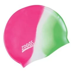 Cuffia Nuoto Zoggs Silicone Cap Multi Rosa Verde Junior