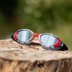 Occhialini Zoggs Predator Flex Titanium Large Fit Rosso Nero -Zoggs 310842 310843 4