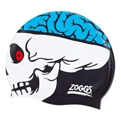 Zoggs Cuffia Junior Character Silicone Blu Bianco Nero Infantile