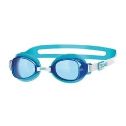 Occhialini Nuoto Zoggs Otter Aqua Blu Bianco Con Lenti A Specchio