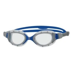 Occhialini Zoggs Predator Flex Regular Fit Grigio Blu Con Lenti Trasparenti Bianco