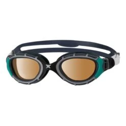 Occhialini Zoggs Predator Flex Polarized Ultra Small Nero Blu Con Lenti Polarizzate Arancio