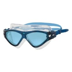 Occhialini Zoggs Tri-Vision Mask Blu Con Lenti Trasparenti Blu