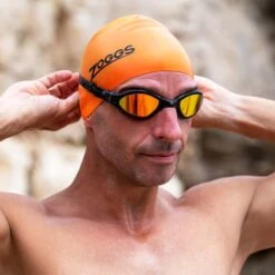 Occhialini Nuoto Zoggs Tiger LSR+ Nero Con Lenti A Specchio Arancio -Zoggs zg 461092 bkgymrdr 005