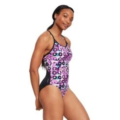 Costume Zoggs Loopy Nero Lilla Blu Donna -Zoggs zg 462313 loop 005