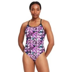 Costume Zoggs Loopy Nero Lilla Blu Donna -Zoggs zg 462313 loop 006