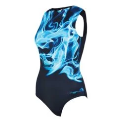 Costume Zoggs High Front Ocean Blu Marino Azzurro Donna
