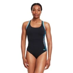 Costume Zoggs Atom Nero Blu Donna -Zoggs zg 462317 emb 003