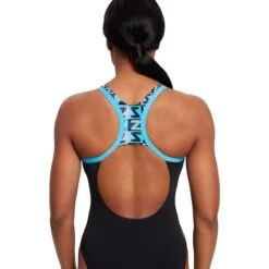 Costume Zoggs Atom Nero Blu Donna -Zoggs zg 462317 emb 005