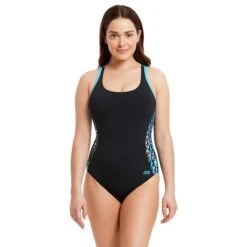 Costume Zoggs Atom Nero Blu Donna -Zoggs zg 462317 emb 006