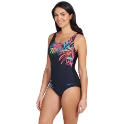 Costume Zoggs Adjustable Scoopback Blu Marino Rosa Arancio Donna -Zoggs zg 462318 maya 003