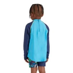 Maglia Da Nuoto Zoggs Zip Dragons Manica Lunga Blu Giallo Bambini -Zoggs zg 463626 drag 006